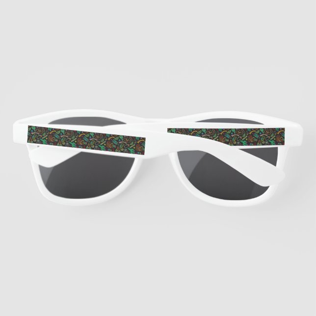Mexico Fiesta Pattern  Sunglasses (Back)