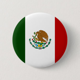 Mexico flag 6 cm round badge