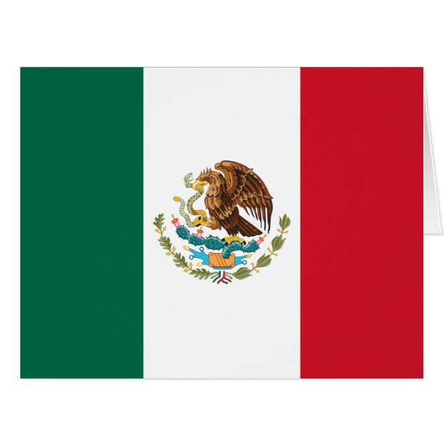 Mexico Flag, Bandera de Mexican Republic (Front Horizontal)