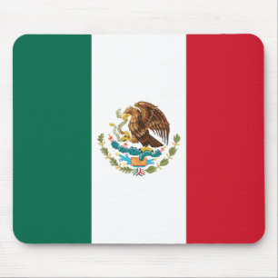 Mexico Flag, Bandera de Mexican Republic Mouse Pad
