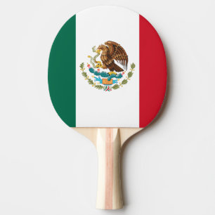 Mexico Flag, Bandera de Mexican Republic Ping Pong Paddle
