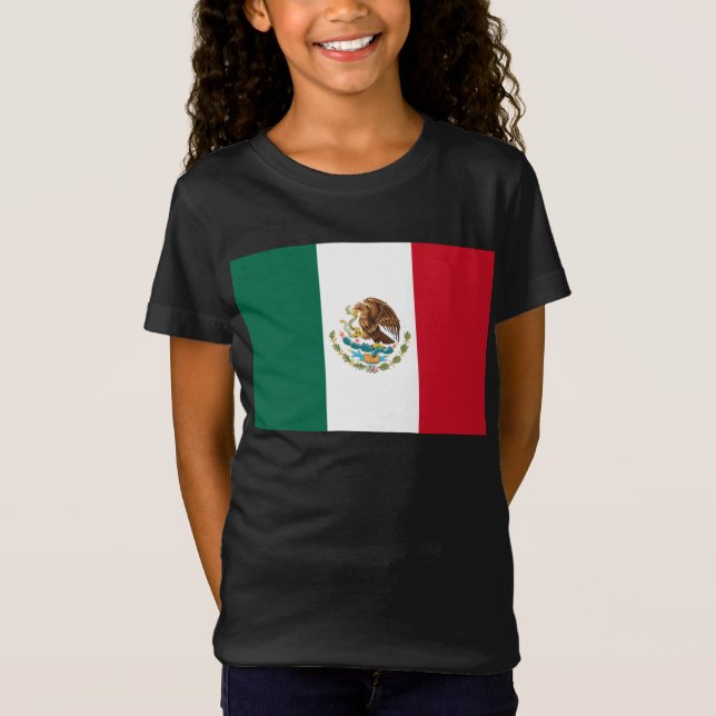 Mexico Flag, Bandera de Mexican Republic T-Shirt (Front)