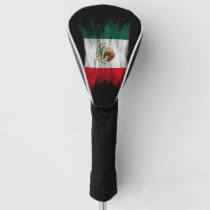 Mexico flag brush stroke, national flag golf head cover
