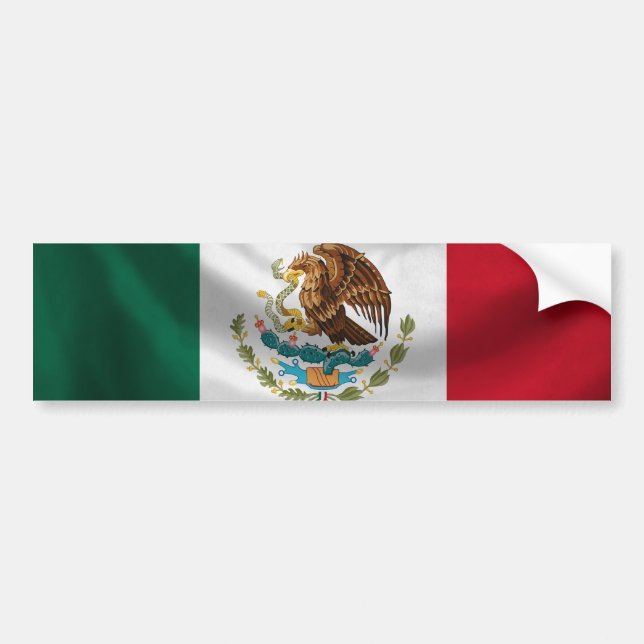 Mexico Flag Bumper Sticker (Front)
