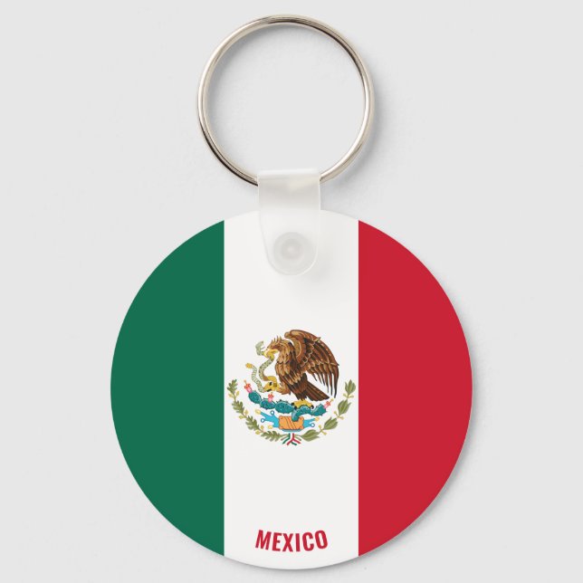Mexico Flag Charming Patriotic Key Ring (Front)