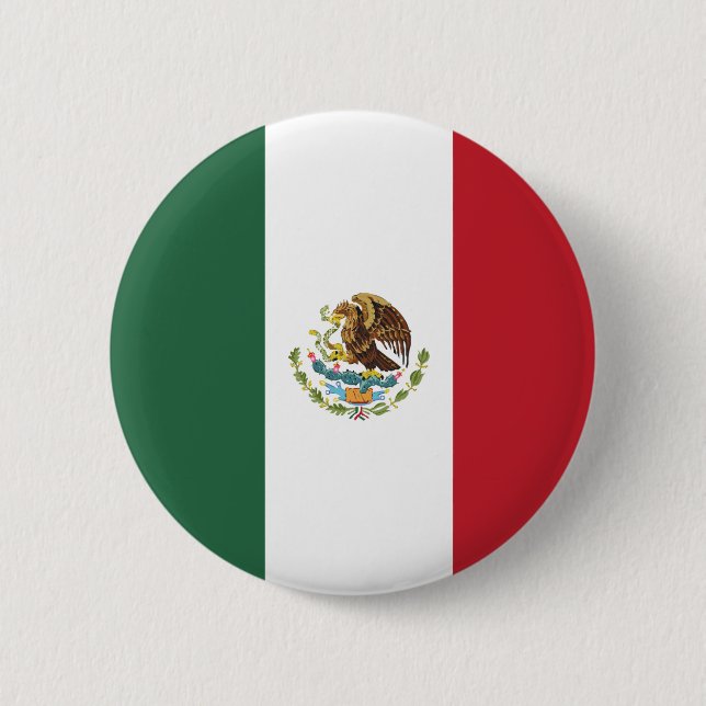 Mexico Flag Circle 6 Cm Round Badge (Front)