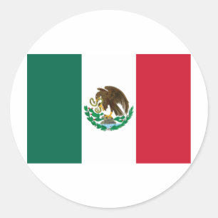 Mexico Flag Classic Round Sticker