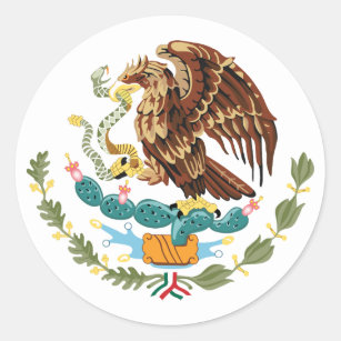 Mexico Flag Coat of Arms Sticker