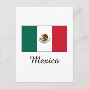 Mexico Flag Design Postcard