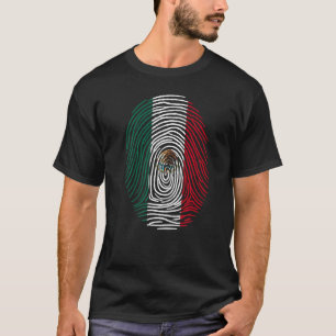 Mexico Flag Fingerprint Proud Mexican T-Shirt