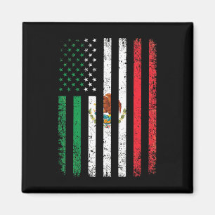 Mexico Flag Gift 4th Of July Usa American Mexican Magnet
