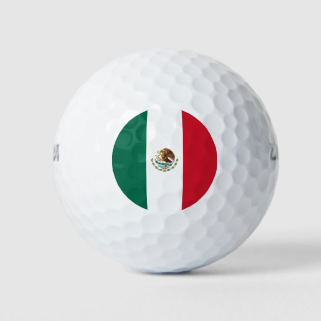 Mexico Flag Golf Balls (Front)