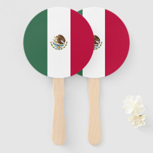 Mexico flag hand fan