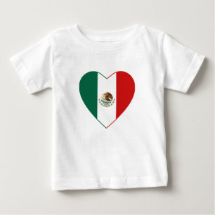 Mexico Flag Heart T-Shirt