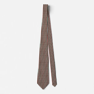 Mexico Flag Hearts Tie