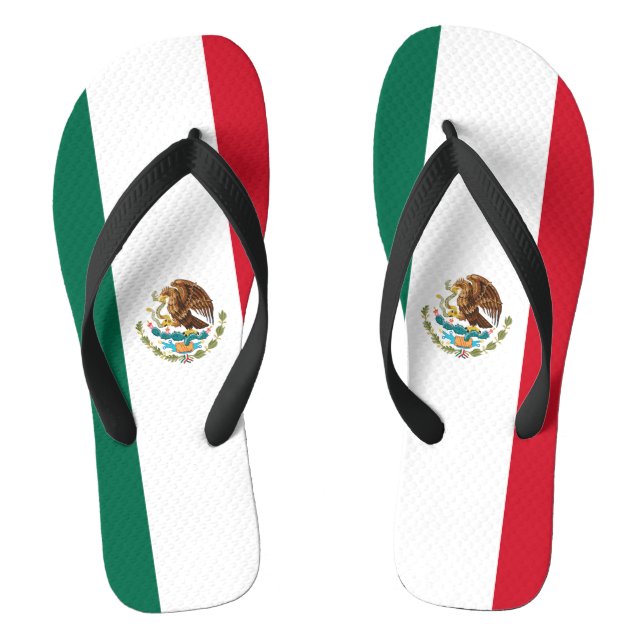 Mexico Flag Jandals (Footbed)