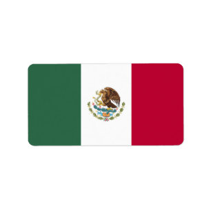 Mexico flag label