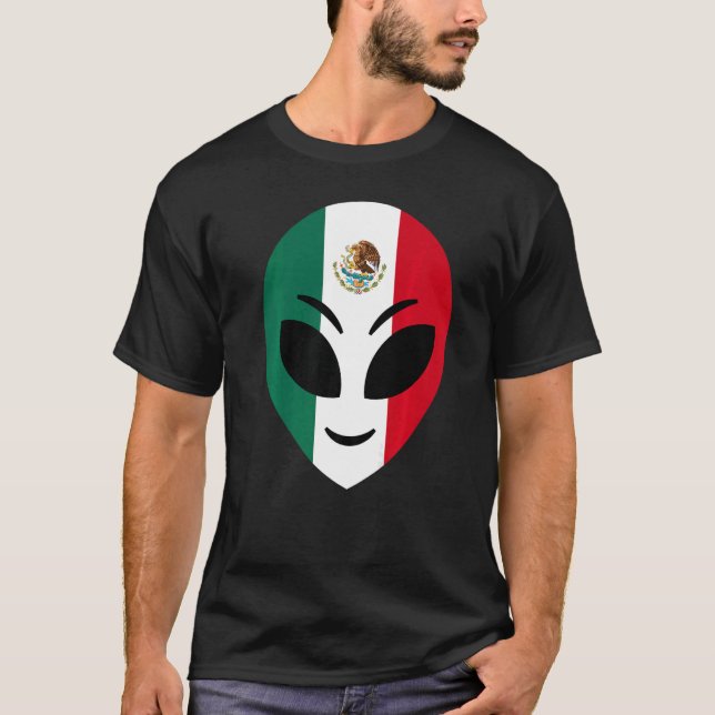 Mexico Flag  Mexican Alien T-Shirt (Front)