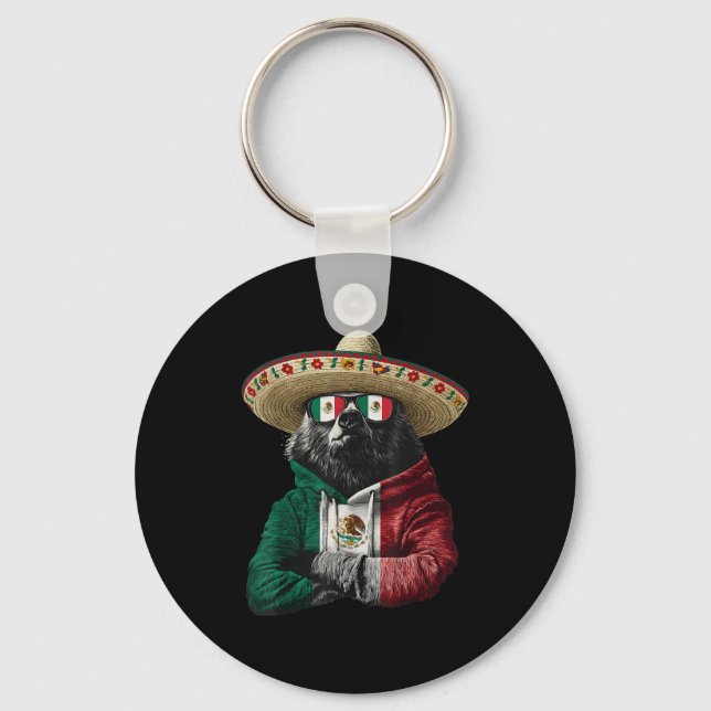 Mexico Flag Mexican Pride Mexican Roots Mexican Fl Key Ring (Front)