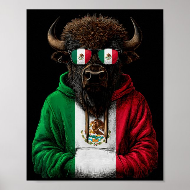 Mexico Flag Mexican Pride Mexican Roots Mexican Fl Poster (Front)