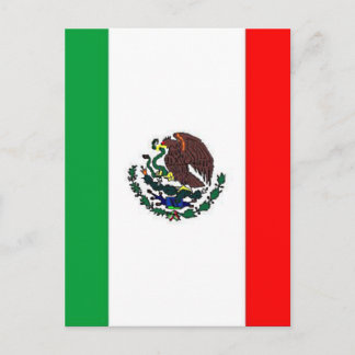 MEXICO FLAG - NATIONAL MEXICAN FLAG POSTCARD