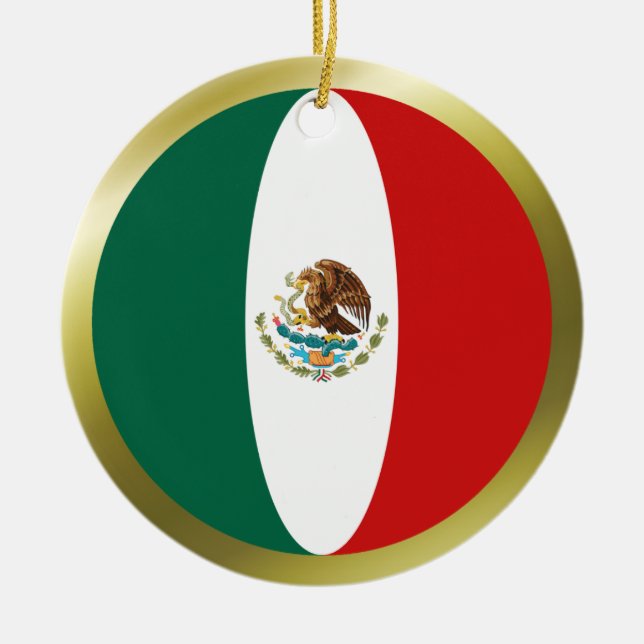 Mexico Flag Ornament (Front)