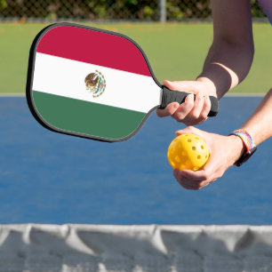 Mexico flag pickleball paddle