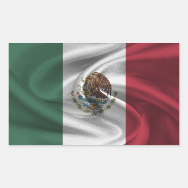 Mexico Flag Rectangular Sticker (Front)
