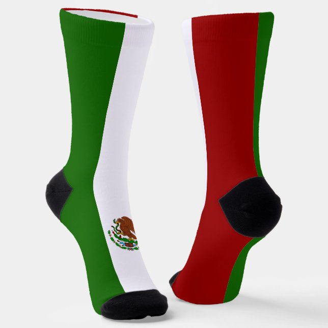 Mexico flag socks (Angled)
