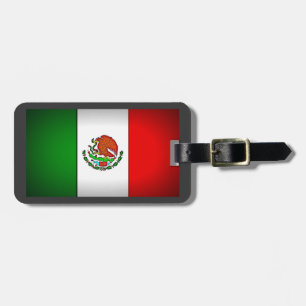 Mexico Flag Stylised Luggage Tag