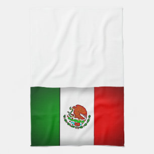 Mexico Flag Stylised Tea Towel