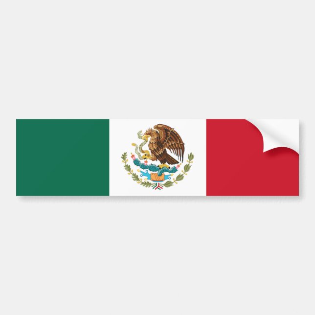 Mexico Flag The MUSEUM Zazzle I Love MY Country Bumper Sticker (Front)
