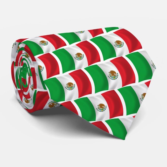 Mexico Flag Tie (Rolled)