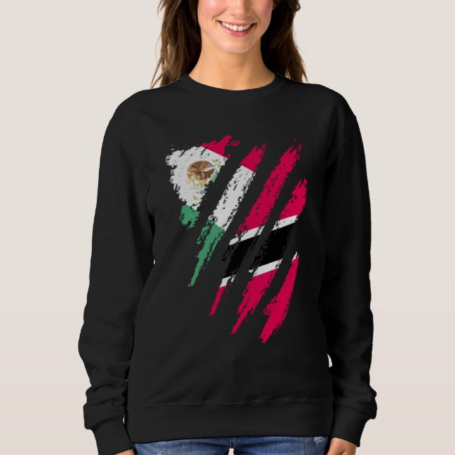 Mexico Flag Trinidad&Tobago Grown Patriot Country  Sweatshirt (Front)