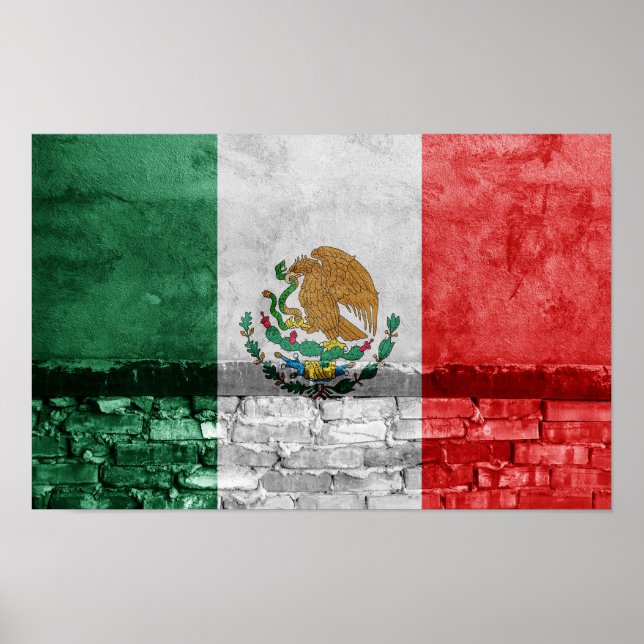 Mexico flag wall poster (Front)