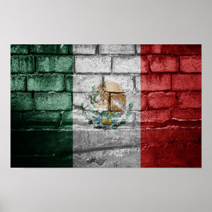 Mexico flag wall poster