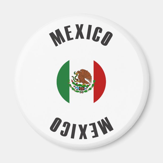 Mexico Flag Wheel Magnet (Front)