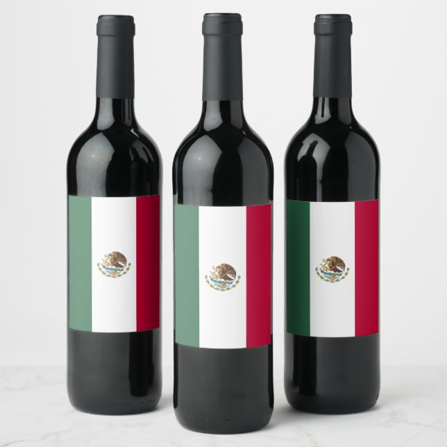 Mexico flag wine label (Bottles)