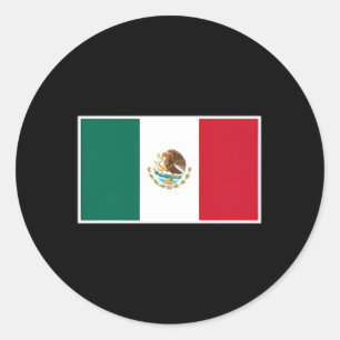 Mexico Flag With Mexican National Colours Classic Round Sticker