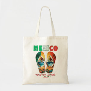Mexico Flip Flop Vacation Tropical Getaway Design Tote Bag