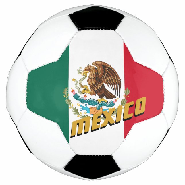 Mexico Football & Mexican Flag / Sports Soccer Ball (Front)