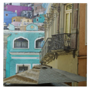 Mexico, Guanajuato. Densely packed assortment of Tile