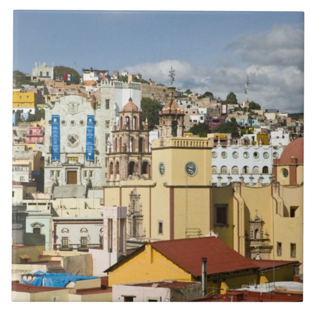 Mexico, Guanajuato State, Guanajuato. Basilica Tile (Front)