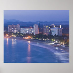 Mexico, Guerrero, Ixtapa. Ixtapa Hotels along Poster