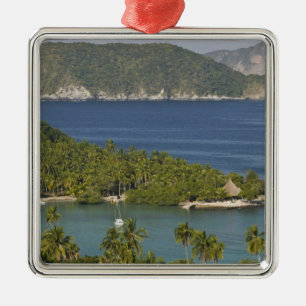 Mexico, Guerrero, Zihuatanejo. Playa Las Gatas- Metal Tree Decoration