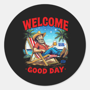 Mexico Gulf America Usa American Flag America Men  Classic Round Sticker