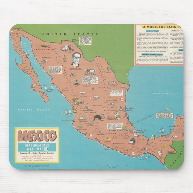 Mexico - Headline-Focus Wall Map Mouse Pad (Front)