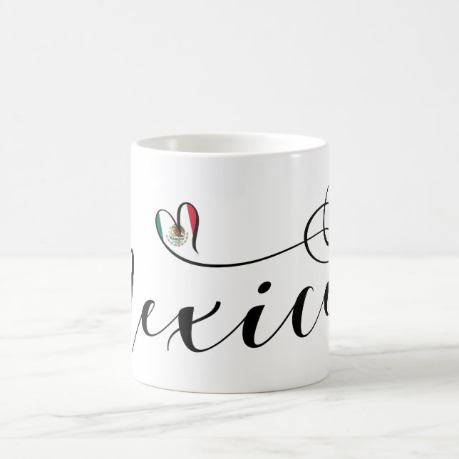 Mexico Heart Flag, Mexicanos Coffee Mug (Center)