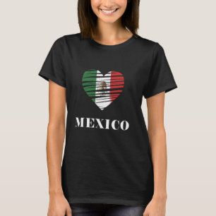 Mexico Heart Mexican Flag Roots Español Proud T-Shirt