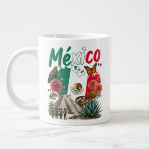 Mexico Heritage Pride Mexican Flag Large Coffee Mug